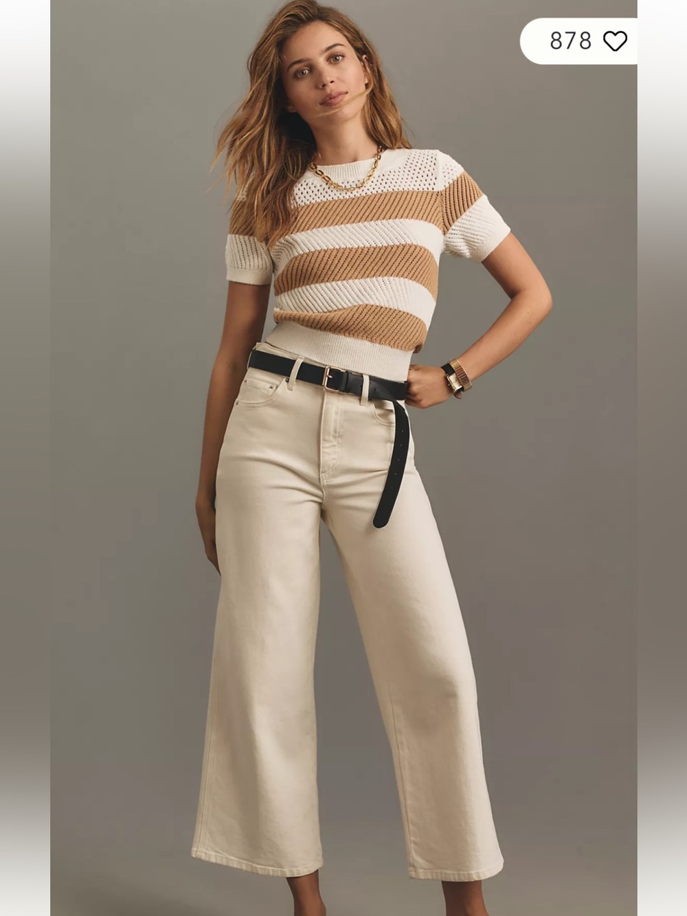 Maeve Short Sleeve Open Stitch Mesh Sweater